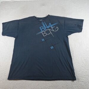 Billabong T Shirt Size XL Blue Y2k Style Faded Distressed Skater Fit In!